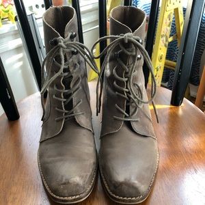 MTNG Square Toe Leather Ankle Boot